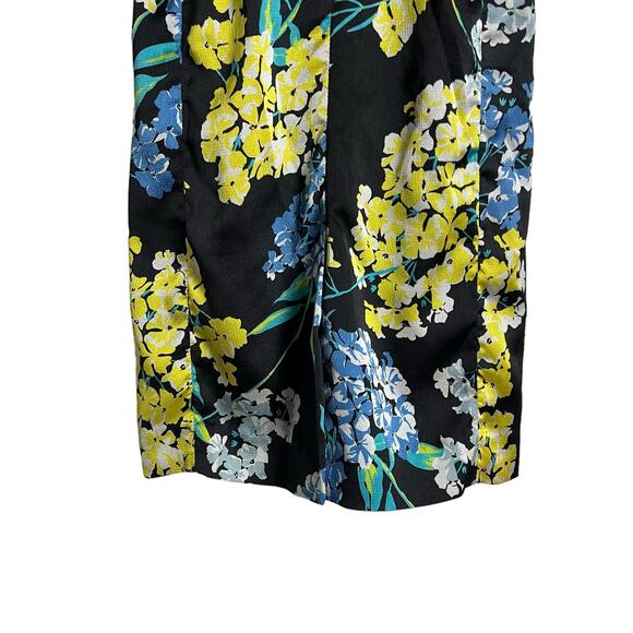 Slate & Willow Black Mixed-Media Floral Polka Dot Sheath V-Neck Dress 12 - Picture 12 of 13